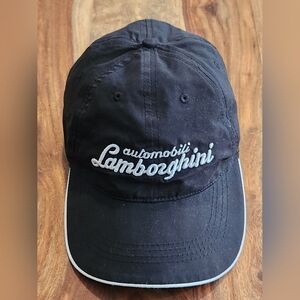 Lamborghini Black Cap with White Logo NWOT